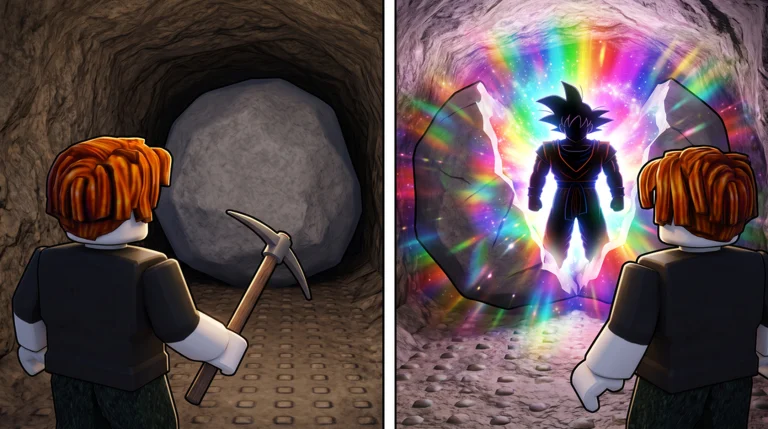 Official My Anime Mine artwork showing mining and character discovery